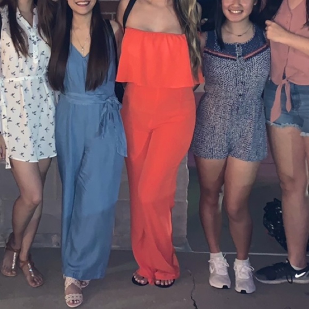 Orange Off the shoulder jumpsuit 🧡